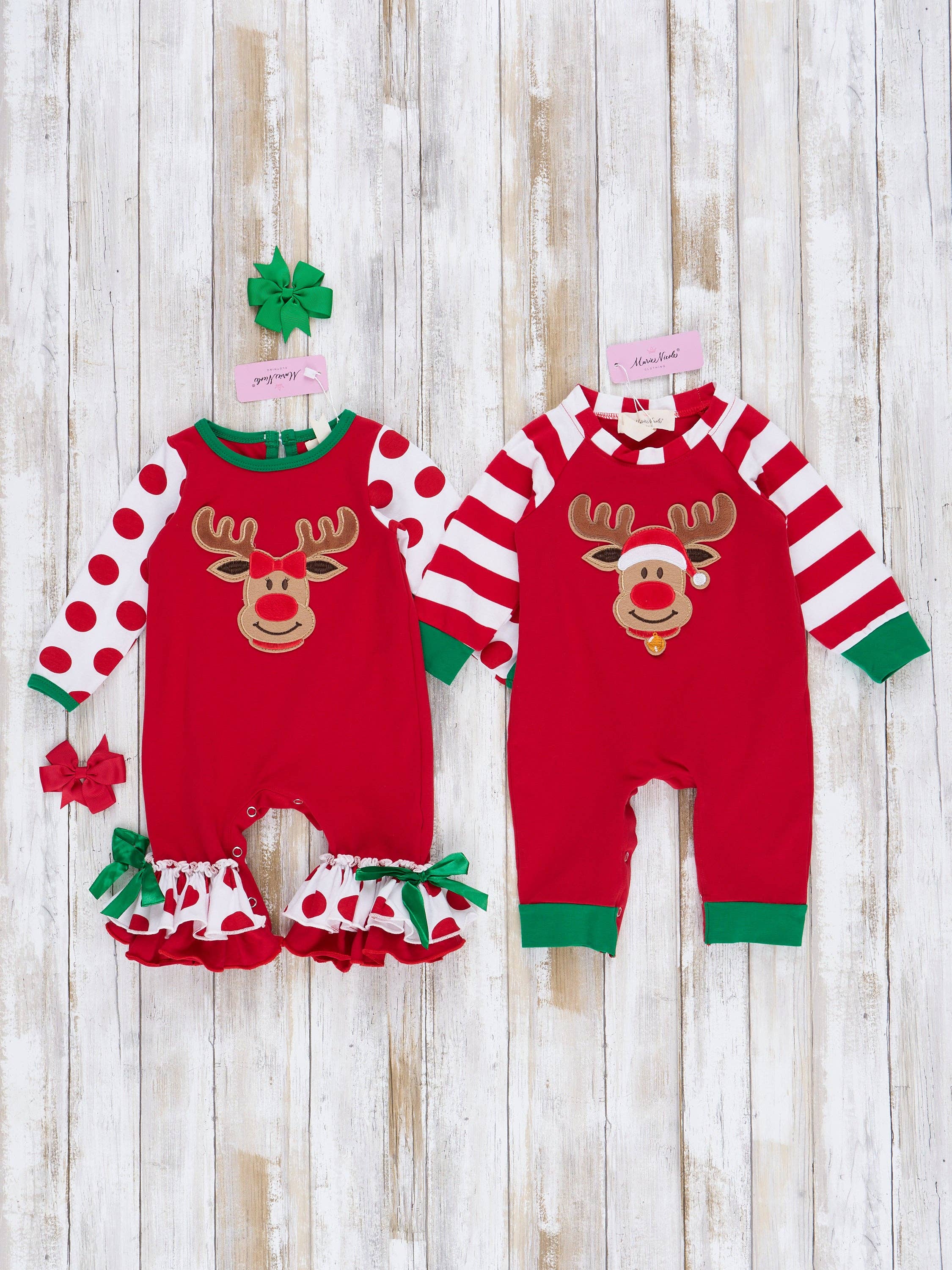 Christmas Reindeer Romper Pajamas