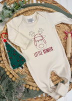 Little reindeer baby footie | Christmas baby outfit