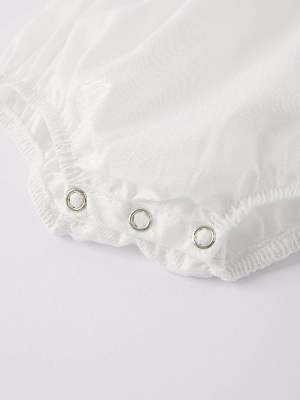 White Smocked Church Christ Bishop Christening Girls Romper