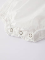 White Smocked Church Christ Bishop Christening Girls Romper