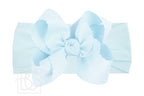 WIDE PANTYHOSE HEADBAND W/ 5.5" XL SCALLOPED EDGE BOW