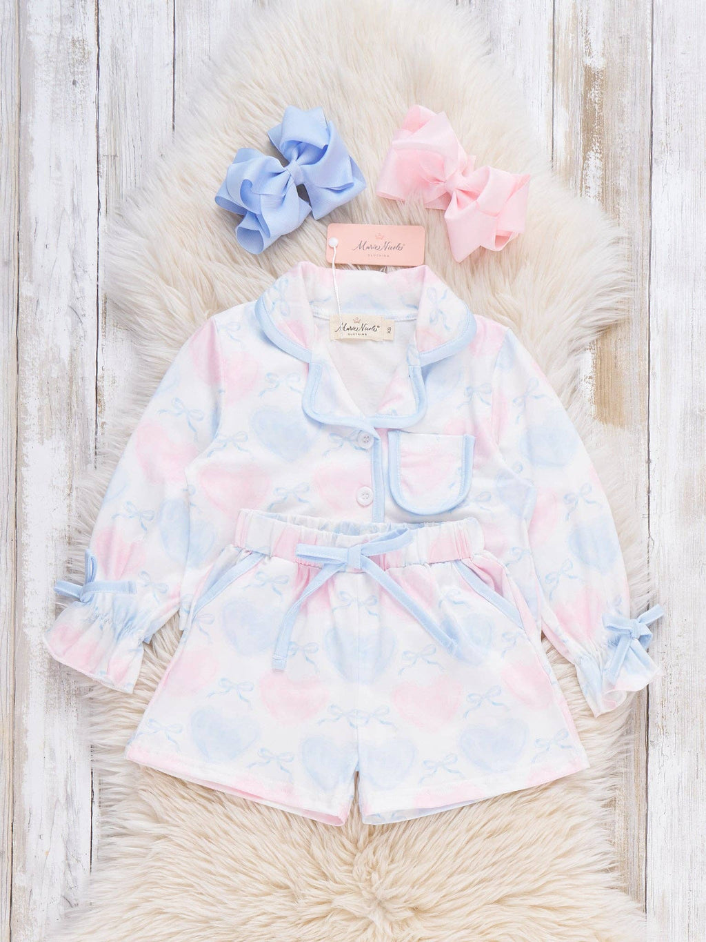 Dreamy Hearts Cropped Pajamas