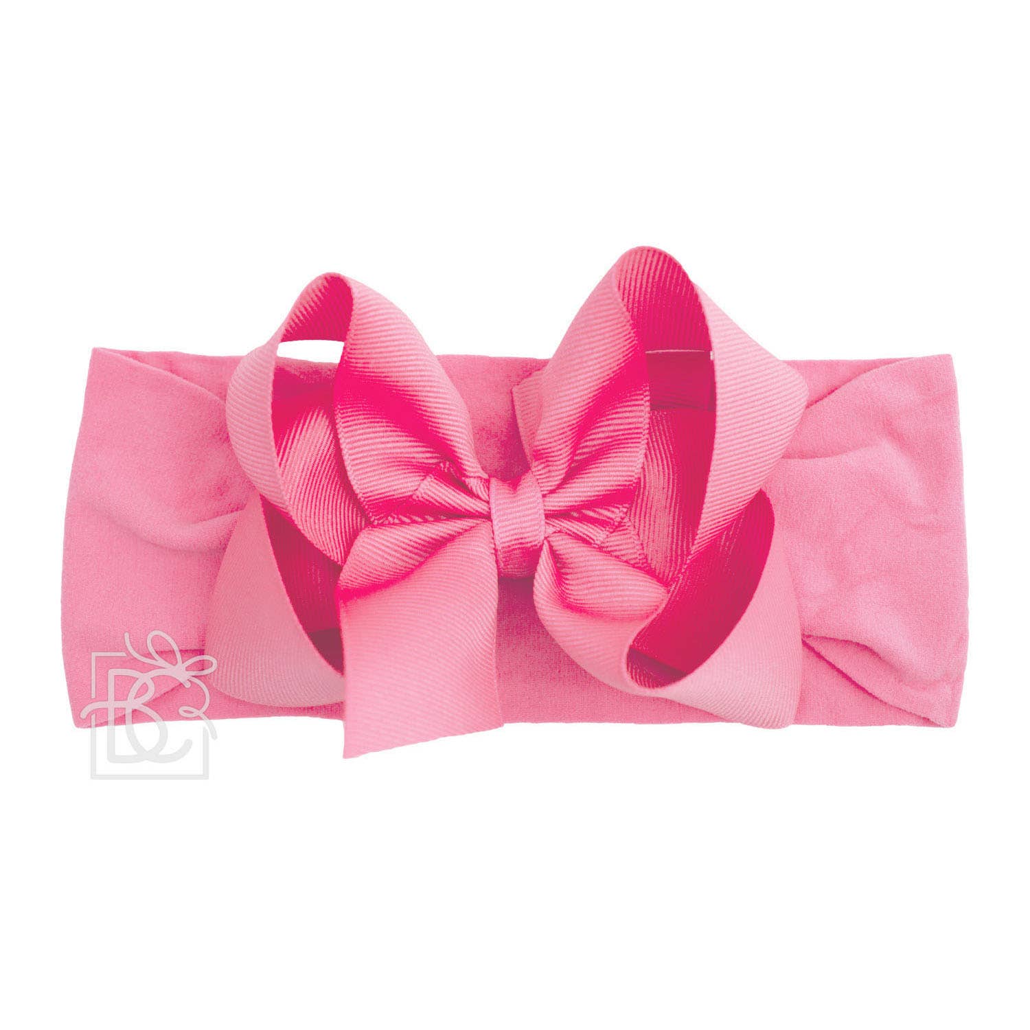 WIDE PANTYHOSE HEADBAND W/CLASSIC GROSGRAIN BOW