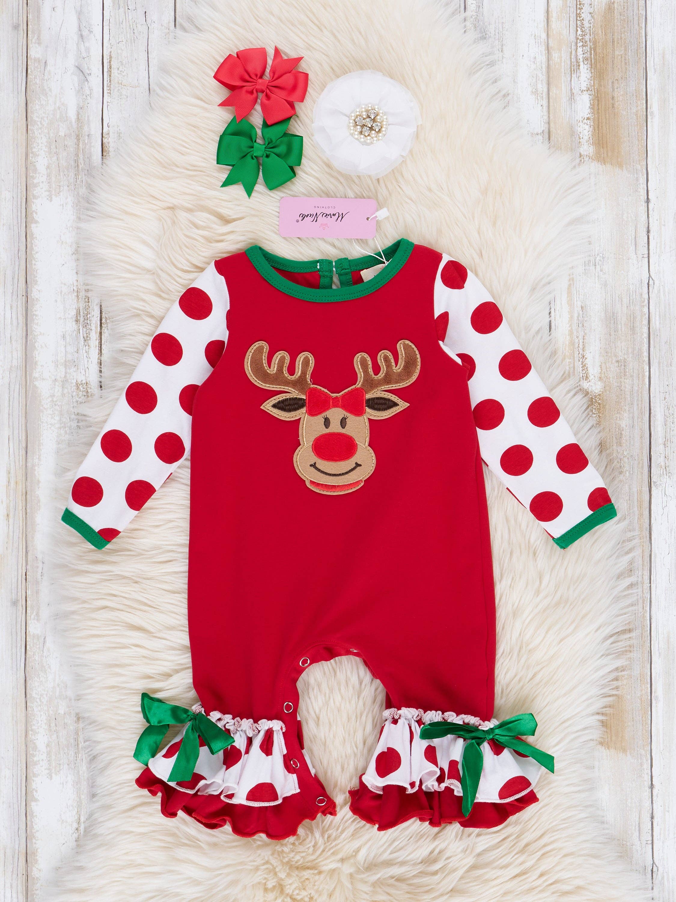 Christmas Reindeer Romper Pajamas