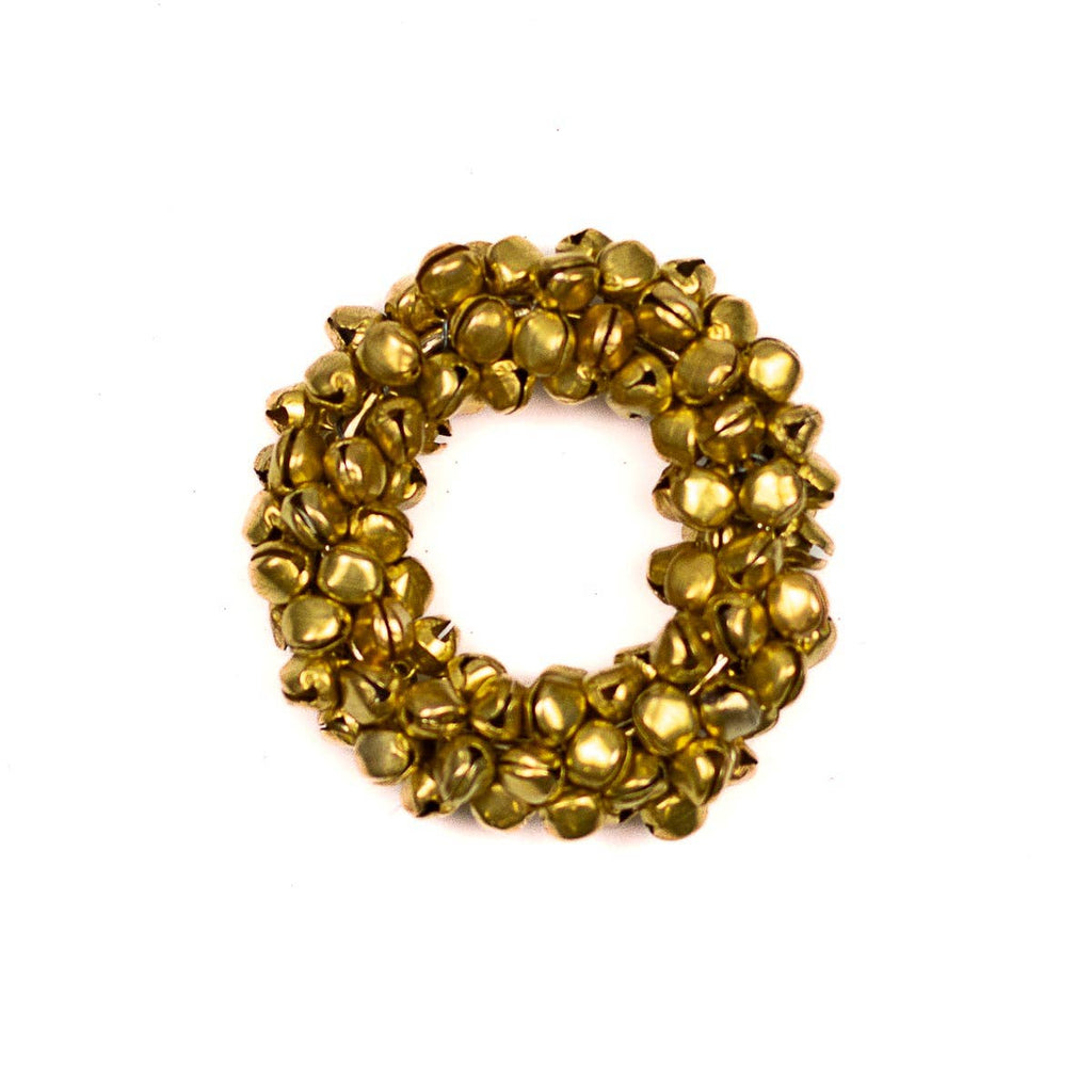 Jingle Bell Napkin Ring   Gold   2.5"