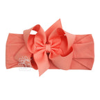 WIDE PANTYHOSE HEADBAND W/CLASSIC GROSGRAIN BOW