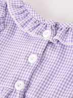 Fall Halloween Purple Balloon Pumpkin Cat Smock Embroidery Baby Girl Romper