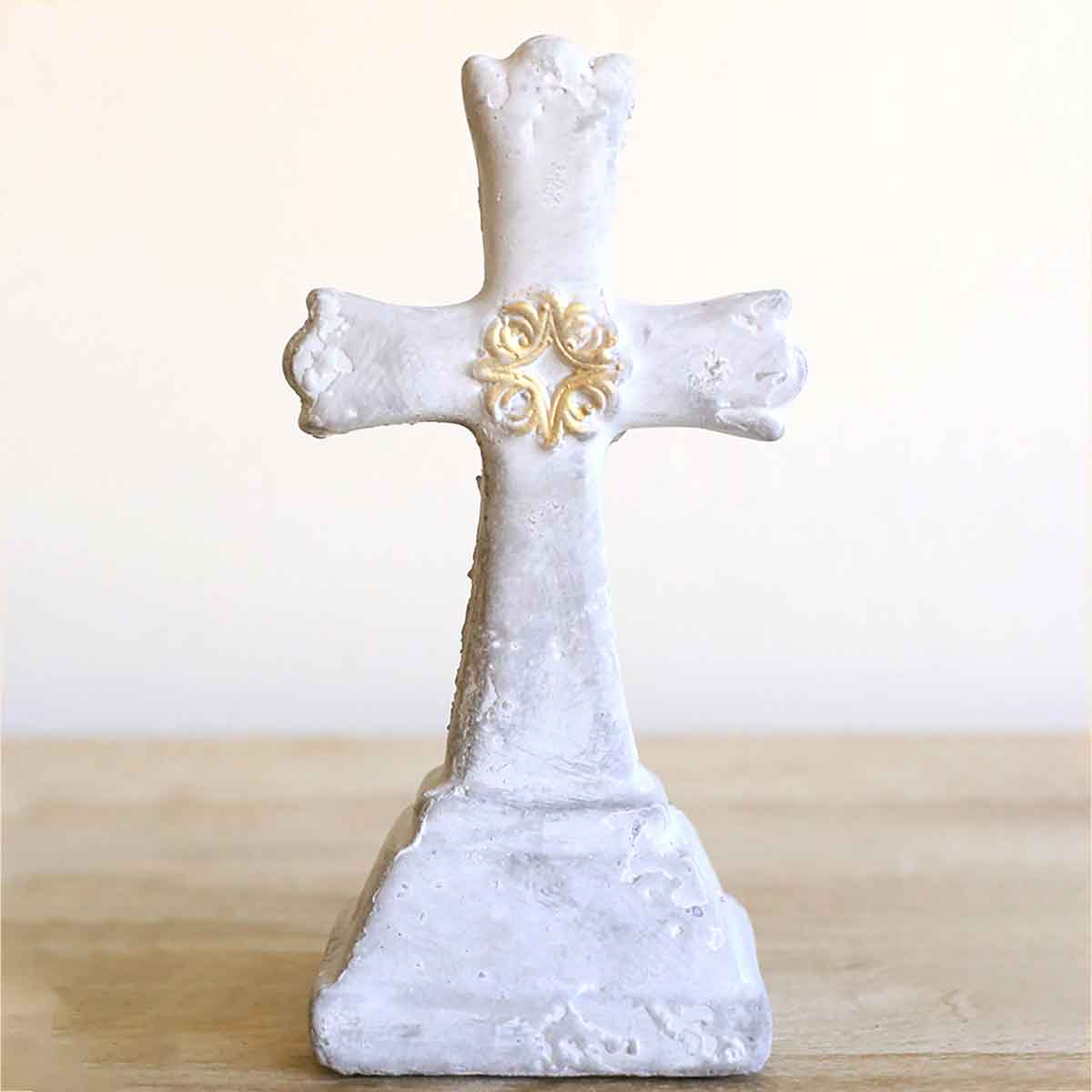 Croix Decor Gray/White/Gold